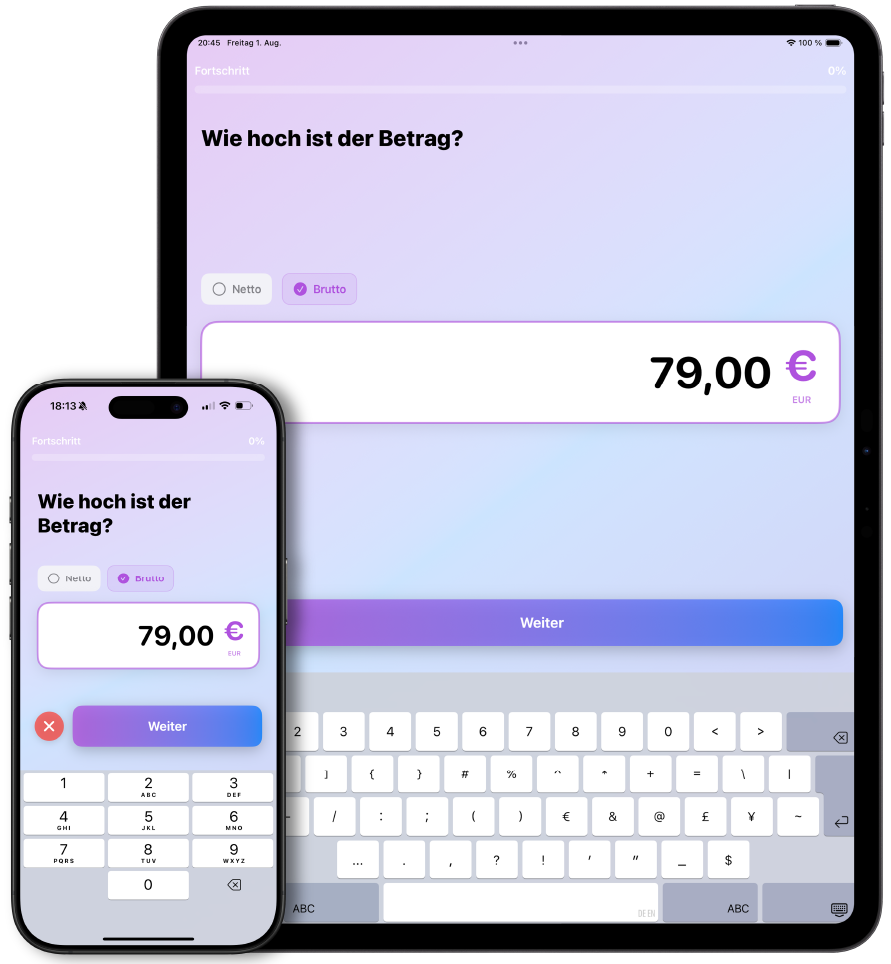 iPhone und iPad Mockup der App